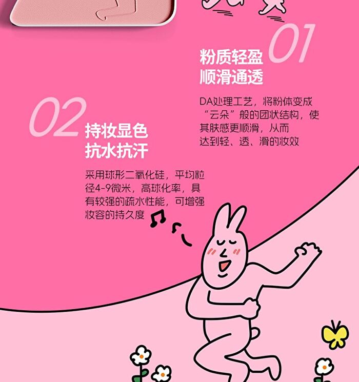 Emotion Code Tri-Color Blusher My Friend Rabbit Limited Edition - 3 Types - H03 So Hot - 7g
