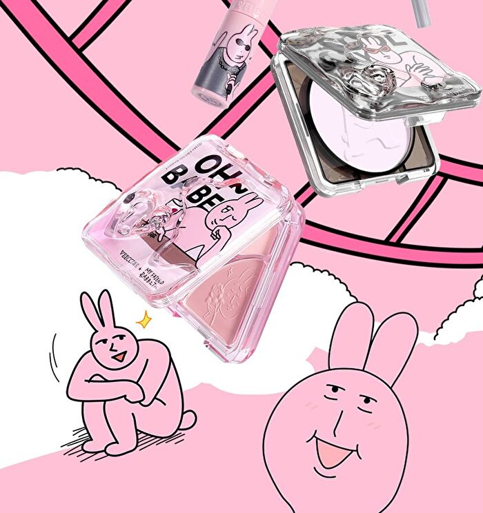 Emotion Code Tri-Color Blusher My Friend Rabbit Limited Edition - 3 Types - H03 So Hot - 7g