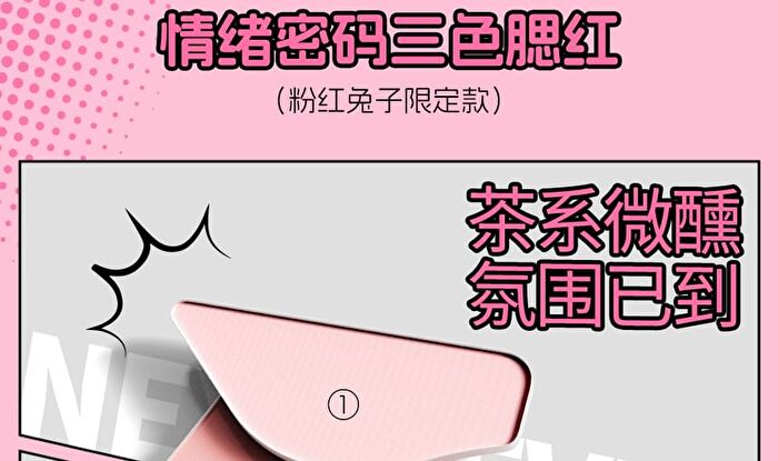 Emotion Code Tri-Color Blusher My Friend Rabbit Limited Edition - 3 Types - H03 So Hot - 7g