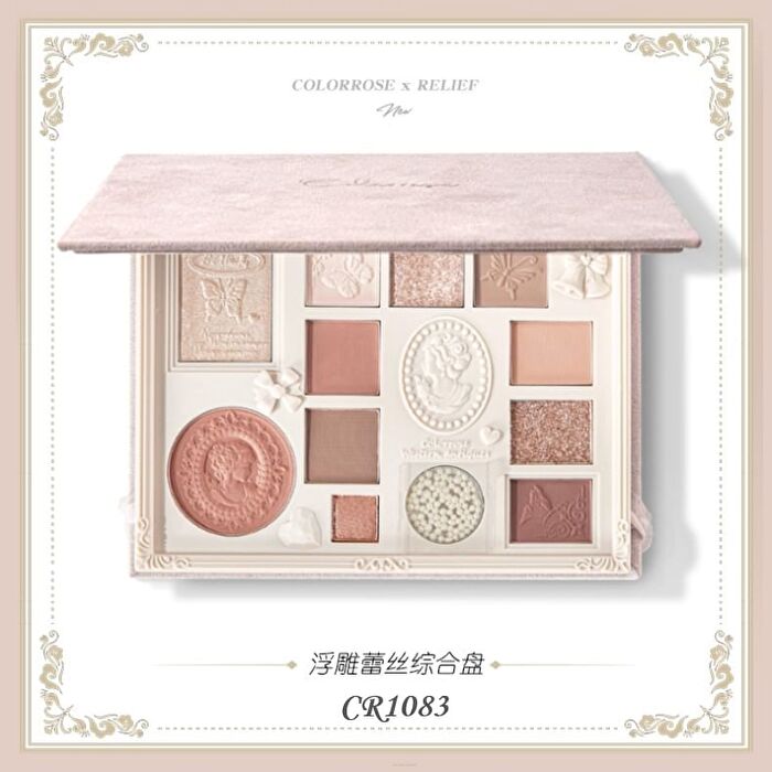 Colorrose Lace Embossed Western Antique Makeup Palette - 4 Types - CR1087 - 23g
