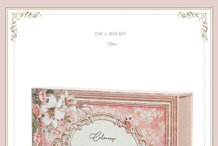Colorrose Pearl Embossed Western Antique Makeup Palette - 2 Types - CR721 Apricot Tea - 11g