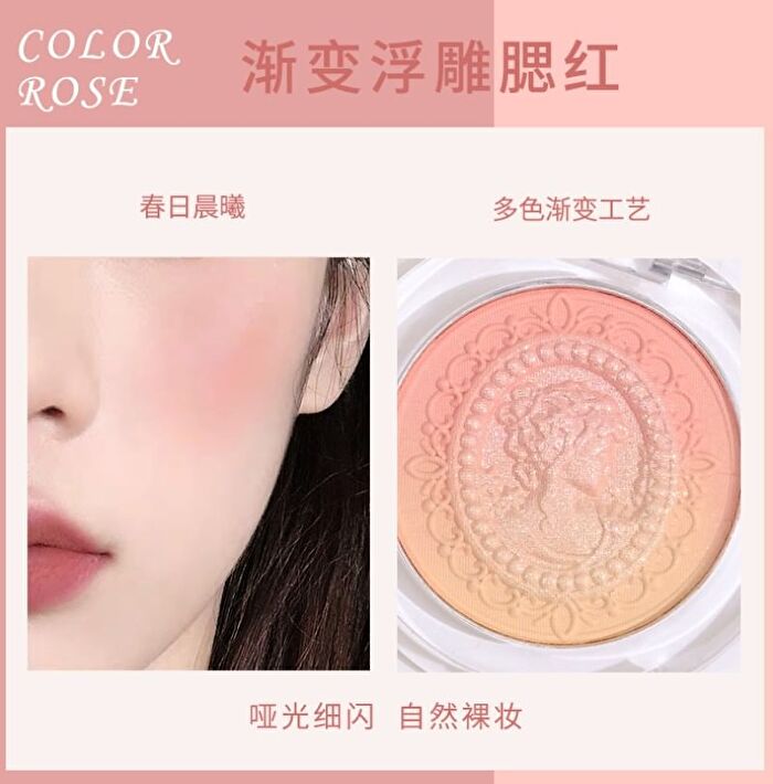 Colorrose Vintage Queen Embossed Gradient Blusher - 6 Types - CR1069 Hazelnut - 6g