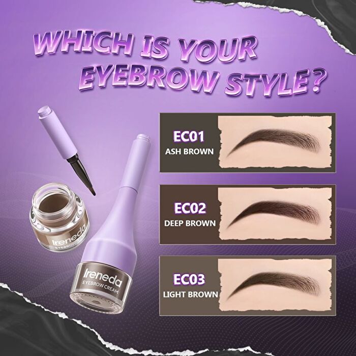 Ireneda Brows Talk Eyebrow Cream - 3 Colors - EC03# Light Brown - 2.5g