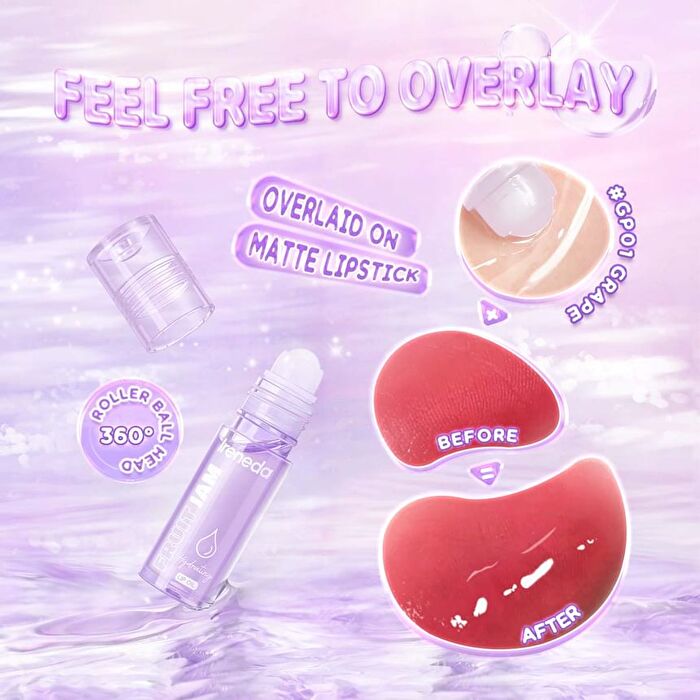 Ireneda Fruit Jam Hydrating Lip Oil - 3 Colors - GP01# Grape - 4.3g