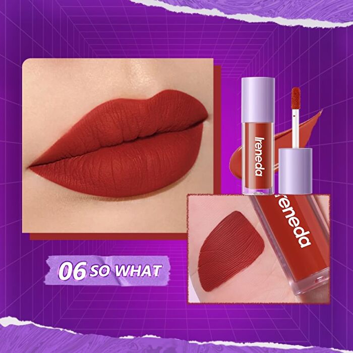 Ireneda Matte Lip Glaze - 6 Colors - 05# Cherry Mirage - 2.1g