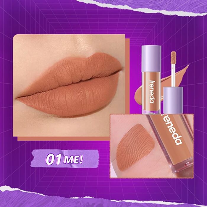 Ireneda Matte Lip Glaze - 6 Colors - 04# Kiss Me More - 2.1g