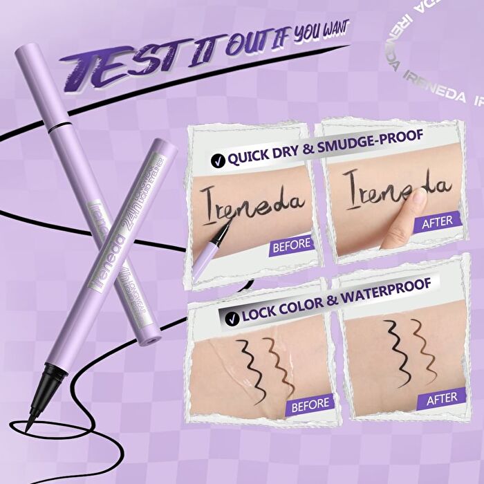 Ireneda 24-Hour Longwear Liquid Eyeliner - 2 Colors - 02# Brown - 0.6g