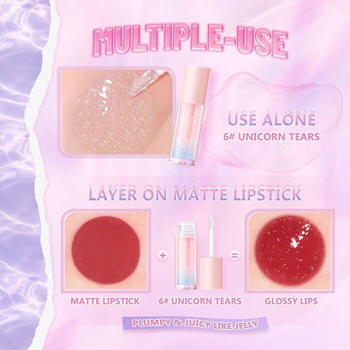 Ireneda Hi-Shine Lip Gloss - 6 Colors - 02# Juicy Pink - 2.1g