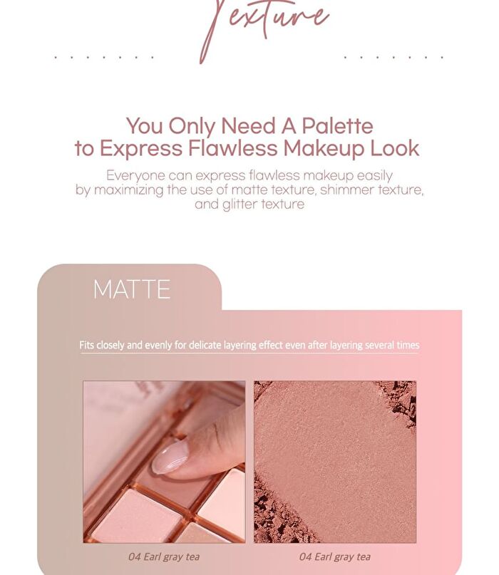 Seasonal Blending Eyeshadow Palette - 6 Types - #06 Peach Yogurt