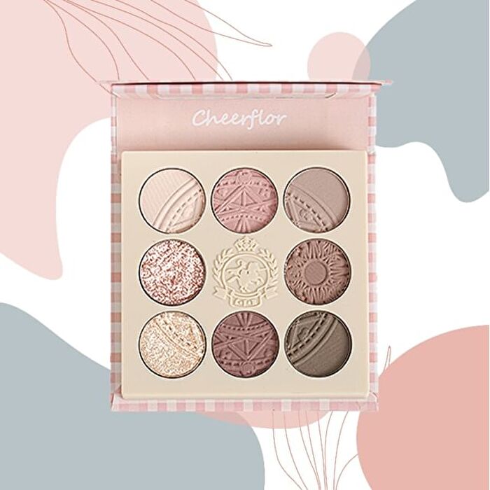 Cheerflor Farley Garden Magic Circle Embossed Eyeshadow - CFR968 Morandi Pink - CFR968 Morandi Pink - 6.8g