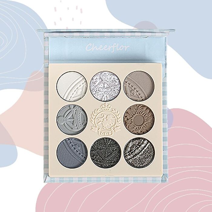 Cheerflor Farley Garden Magic Circle Embossed Eyeshadow - CFR971 Haze Blue - CFR971 Haze Blue - 6.8g