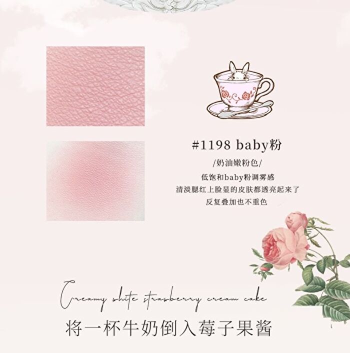 Cheerflor Angel Gallery Series Angel Embossed Blusher - 6 Colors - CFR1196 Light Blue - 6g