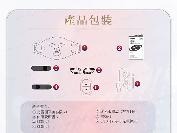 LED PRO Beauty Mask - 1 set