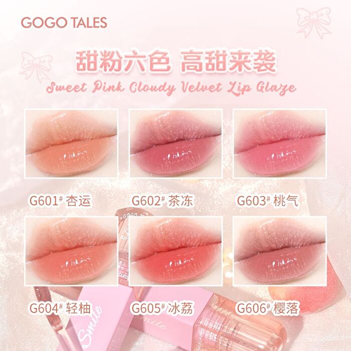 Gogo Tales Pink Cloudy Lip Glaze (4-6) - #G04 - 3.8g
