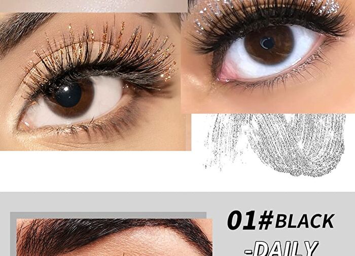 Rotating Cheese Slender / Glitter Mascara - 6 Colours - 01# Black (Basic) - 6g