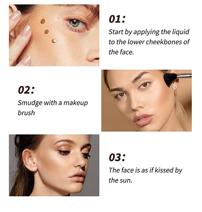 Natural Bronzer Liquid Contour - 4 Colours - 01# Light Gold - 8ml