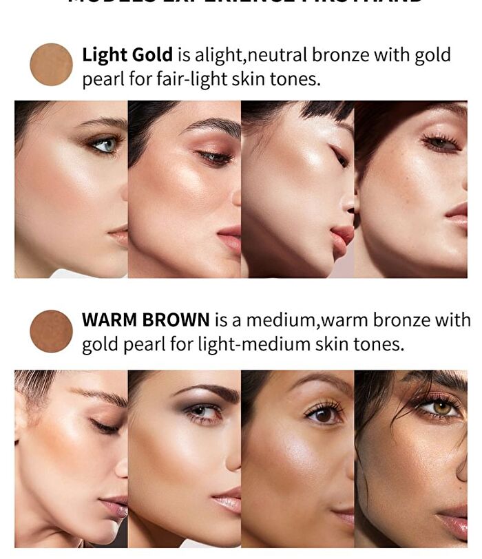 Natural Bronzer Liquid Contour - 4 Colours - 01# Light Gold - 8ml