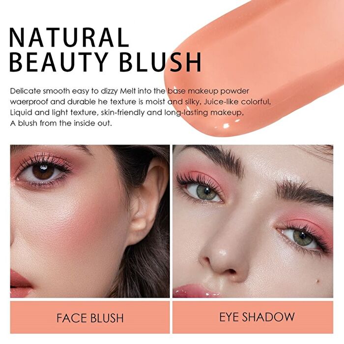 Natural Luster Liquid Blush - 4 Colours - 01# Peach - 15g