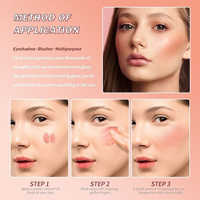 Natural Luster Liquid Blush - 4 Colours - 01# Peach - 15g