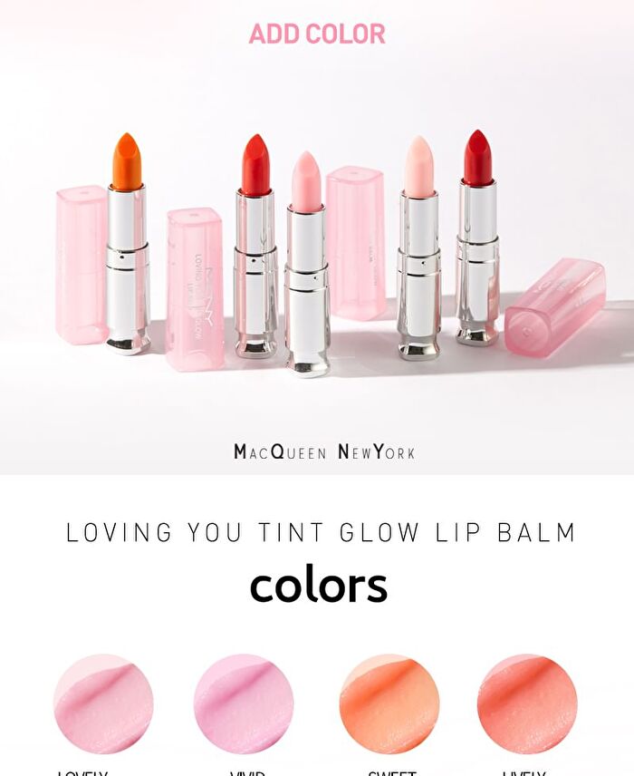 Mqny Loving You Tint Glow Lip Balm - 7 Colors - Softy Peach
