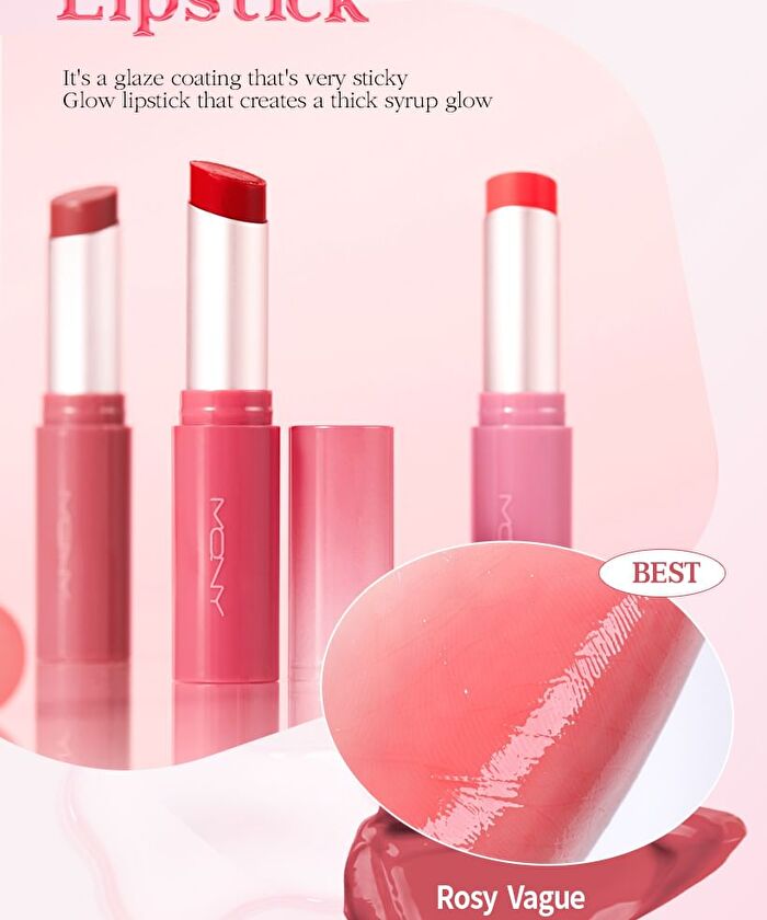 Mqny Glow Melting Lipstick - 5 Colors - #01 Rosy Vague