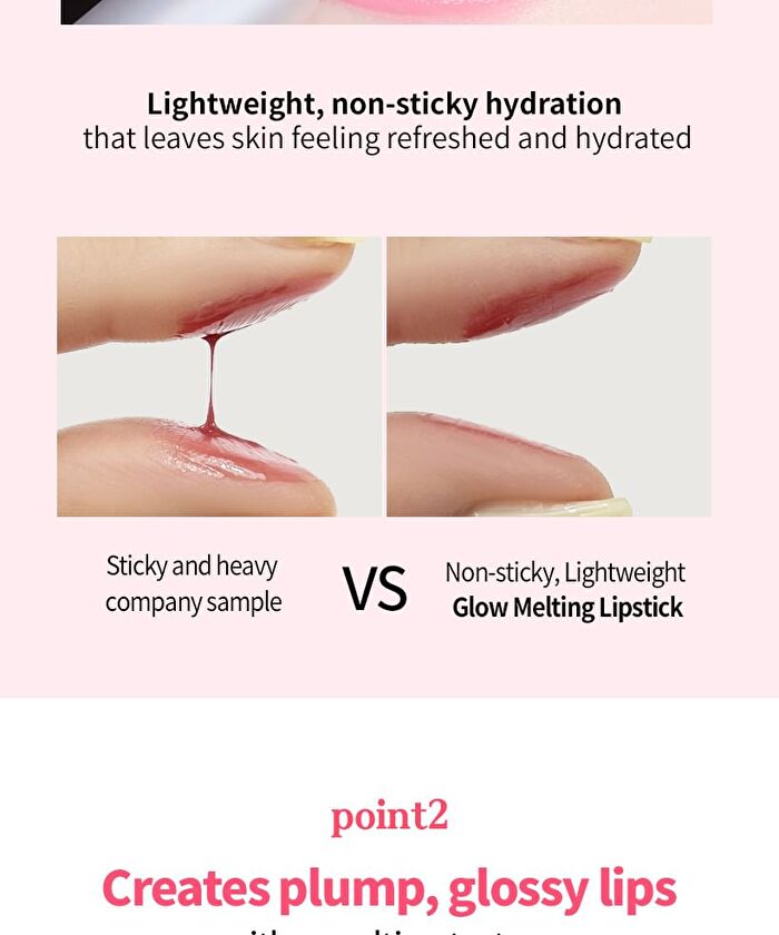 Mqny Glow Melting Lipstick - 5 Colors - #01 Rosy Vague