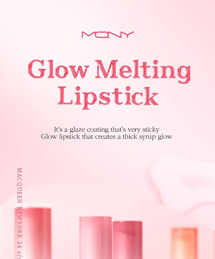 Mqny Glow Melting Lipstick - 5 Colors - #01 Rosy Vague