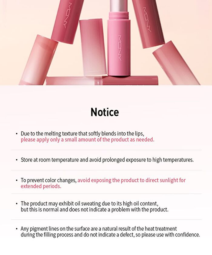 Mqny Glow Melting Lipstick - 5 Colors - #03 Peach Fuzzy