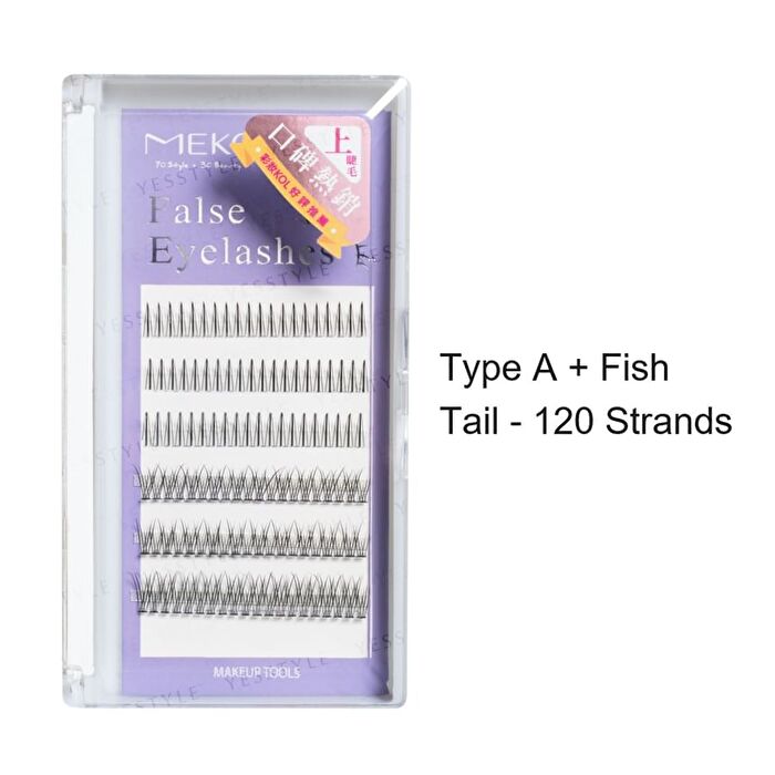False Eyelashes - Type A + Fish Tail - 120 strands