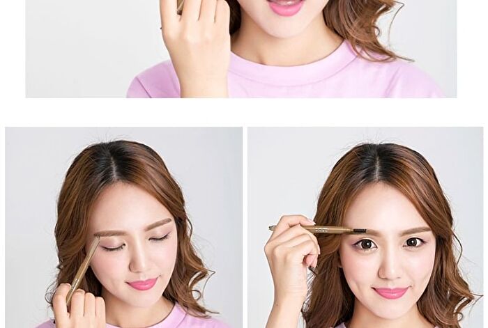 Rozo Dual Head Eyebrow Pencil + Brush - 6 Colours - N01# Black - 0.6g