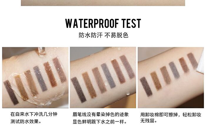 Rozo Dual Head Eyebrow Pencil + Brush - 6 Colours - N01# Black - 0.6g