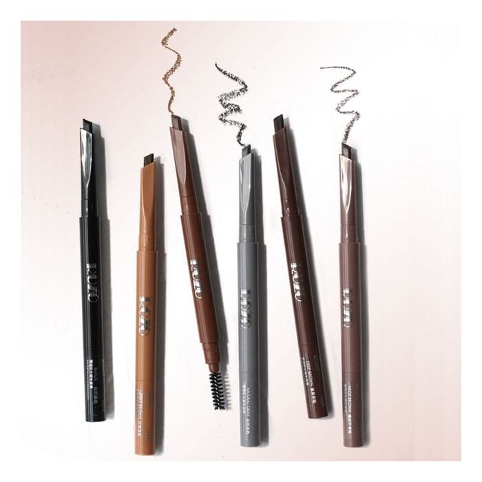 Rozo Dual Head Eyebrow Pencil + Brush - 6 Colours - N03# Dark Brown - 0.6g