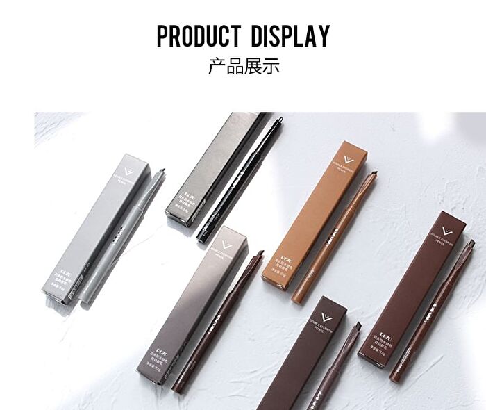 Rozo Dual Head Eyebrow Pencil + Brush - 6 Colours - N04# Gray - 0.6g