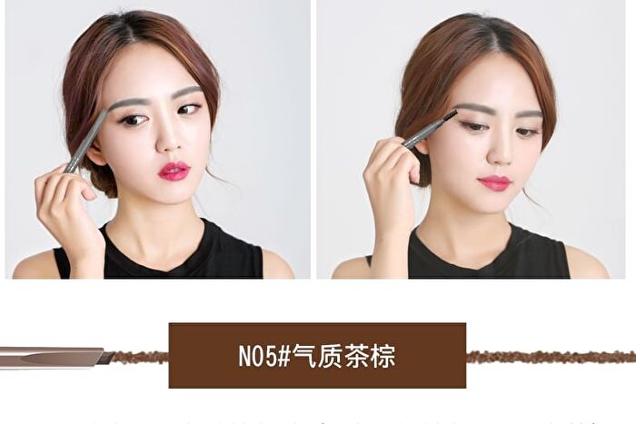 Rozo Dual Head Eyebrow Pencil + Brush - 6 Colours - N05# Deep Brown - 0.6g