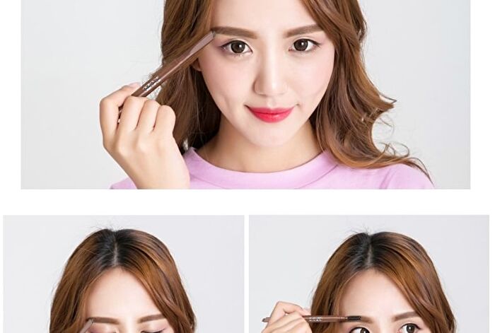 Rozo Dual Head Eyebrow Pencil + Brush - 6 Colours - N06# Nude Brown - 0.6g