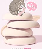 Sleepy Kitten Powder Puff with Case - Kitten & Fish - 1pc
