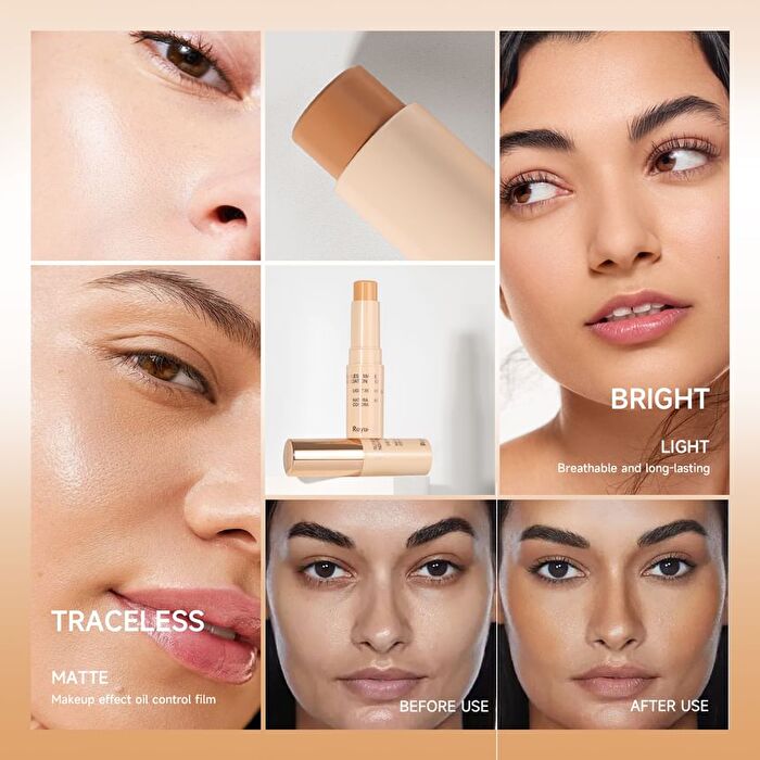 Flawless Matte Foundation Stick - 5 Shades - 01# Cream - 9.5g