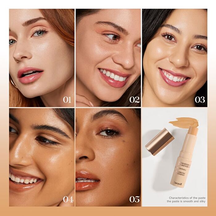 Flawless Matte Foundation Stick - 5 Shades - 01# Cream - 9.5g