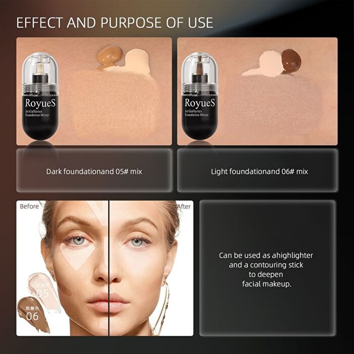 Art Galleries Foundation Mixer - 6 Shades - 01# White - 20ml