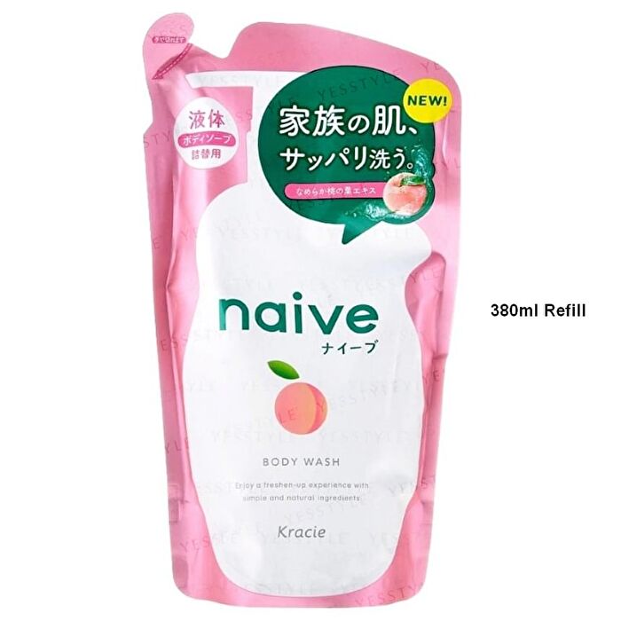 Naive Body Wash Peach Leaf - 360ml Refill