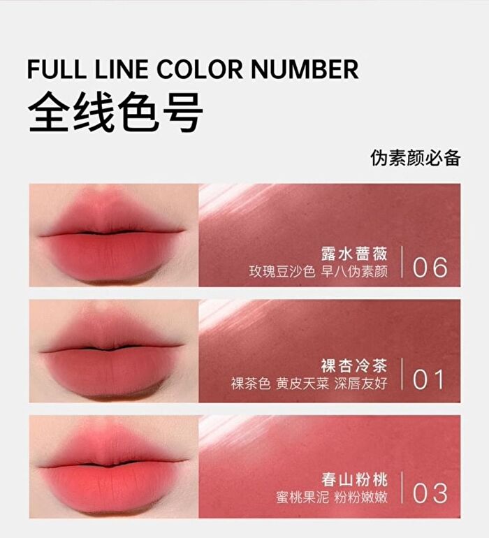 Misty Soft Lip Cream - 6 Colors - 06# Dew Rose - 3g