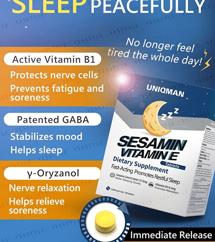 Uniqman Sesamin Vitamin E Tablet - 60 tablets