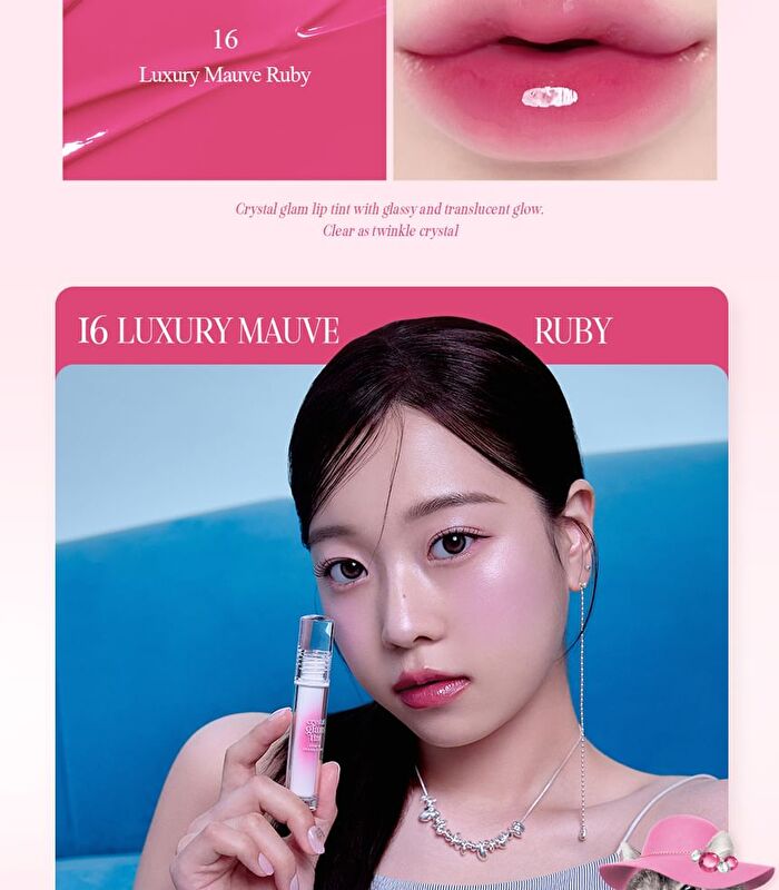 Crystal Glam Tint Luxury Koshort Special Edition - 4 Colors - #15 Grooming Peach Opal