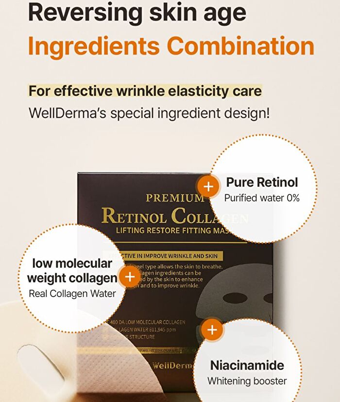 Premium Retinol Collagen Lifting Restore Fitting Mask Set - 25g x 4 sheets
