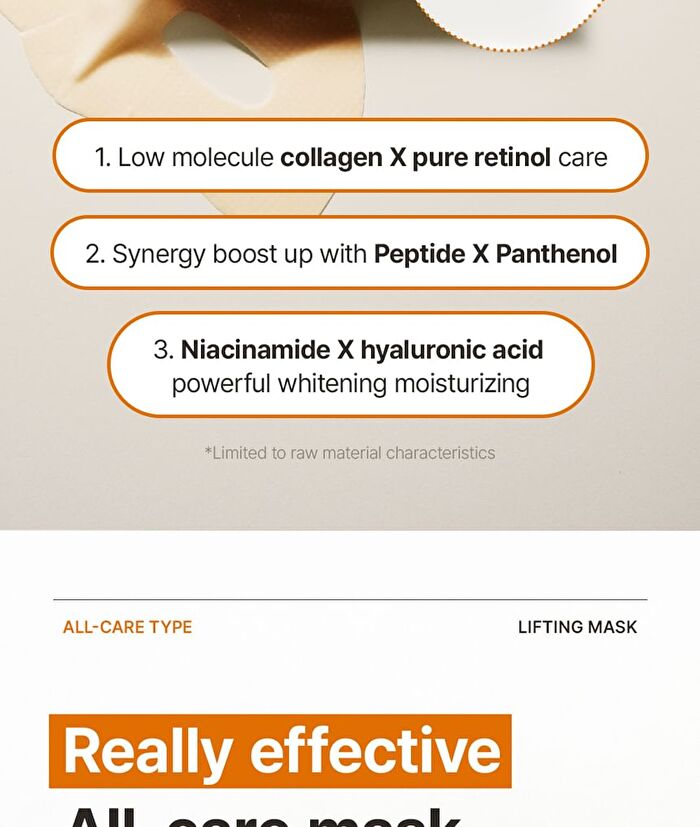 Premium Retinol Collagen Lifting Restore Fitting Mask Set - 25g x 4 sheets