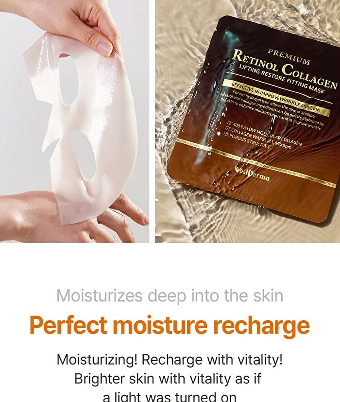 Premium Retinol Collagen Lifting Restore Fitting Mask Set - 25g x 4 sheets