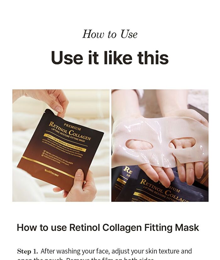 Premium Retinol Collagen Lifting Restore Fitting Mask Set - 25g x 4 sheets