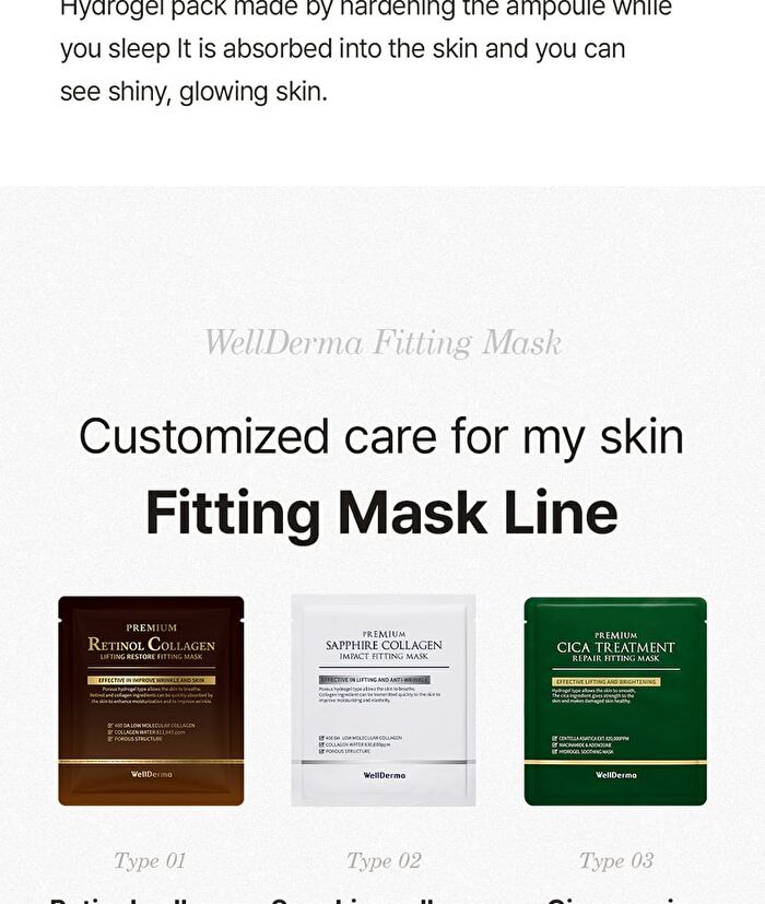 Premium Retinol Collagen Lifting Restore Fitting Mask Set - 25g x 4 sheets