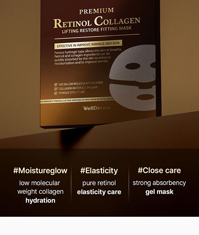 Premium Retinol Collagen Lifting Restore Fitting Mask Set - 25g x 4 sheets