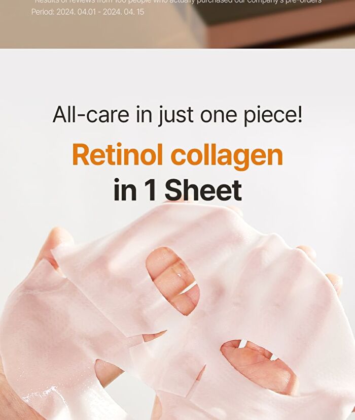 Premium Retinol Collagen Lifting Restore Fitting Mask Set - 25g x 4 sheets